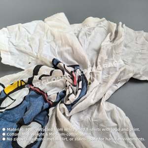 Trapos de limpieza blancos de algodón de alta calidad IMPA 232906, ideales para grasa, aceite y suciedad, trapos de limpieza de punto blanco. - Product Image 4