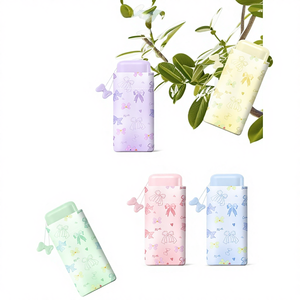 Parapluie de poche pliable miniature noir à six plis avec motif de <span class=keywords><strong>papillon</strong></span> mignon - Product Image 1