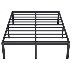 WEKIS New Design Easy Assembly 16 Inch Queen Bed <b>Frame</b> No Box Spring Needed Black Heavy Duty Metal TWIN Queen Platform Bed <b>Frame</b> - Product Image 6