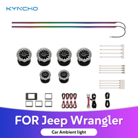 Kit d'éclairage ambiant LED pour voiture KYNCHO pour Jeep Wrangler 2018 2022, 64 couleurs, contrôle par application Bluetooth, symphonie, éclairage intérieur automobile 12V