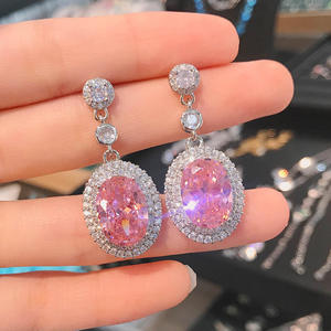 Pendientes de Cristal Rosa Ladycrystal con Engaste de Plata 925, Joyería de Lujo para Mujer para Fiestas - Product Image 3