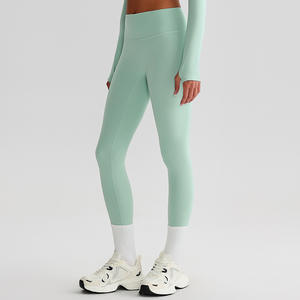 Fırçalanmış nefes ganimet artırıcı Yoga pantolon bahar yaz yüksek belli egzersiz tayt koşu spor vücut şekillendirme için - Product Image 1