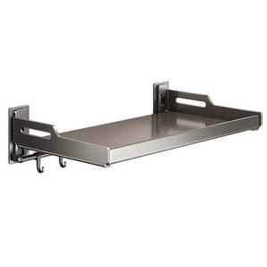 Estante de pared para lavadora de balcón, organizador de detergente de acero inoxidable pulido sin perforaciones - Product Image 2