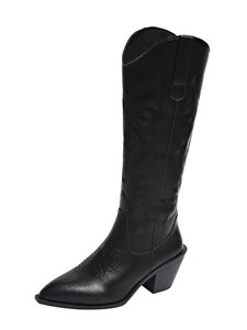 Scarpe Texane da Cowboy da Donna Toocool, Modello GA021, Nere, Taglia 40 - Product Image 1