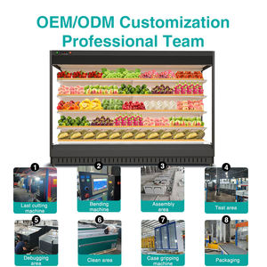 Vetrina Refrigerata Aperta per Verdura e Frutta, Congelatore Espositore per Supermercati, <span class=keywords><strong>Frigoriferi</strong></span> con Barriera d'Aria - Product Image 2