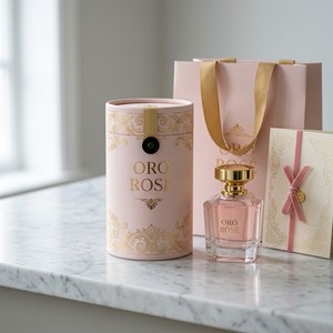 Boîte cylindrique ronde en carton rigide en papier d'art de luxe pour l'emballage de parfums, cosmétiques, vente en gros personnalisée - Product Image 1