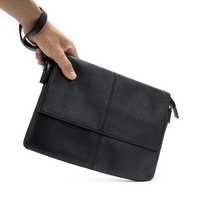 Sac à bandoulière souple en cuir véritable pour homme, doublure en coton, durable, écologique, portable, pour ordinateur portable, vente en gros sur mesure