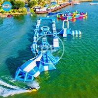 Grand Parc Aquatique Gonflable Flottant Personnalisable, Équipement de Loisirs Aquatiques à Obstacles, Aire de Jeux Aquatique Flottante pour Parc Marin