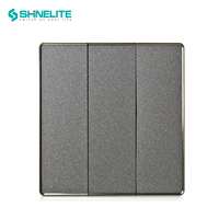 Commutateur Socket 1Gang 2Gang 3Gang 4Gang 1Way 2Way Gradateur Sonnette Noir Ordinateur TV Socket