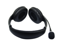 Casque filaire supra-auriculaire ajustable et extensible avec grandes oreillettes souples, suppression du bruit, étanche IPX-7, 3,5 mm pour PC/ordinateur portable et jeux