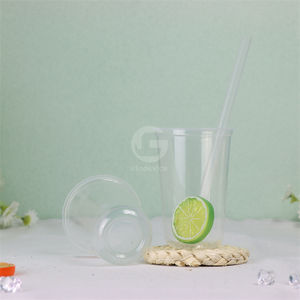 Gobelets en plastique transparent jetables de haute qualité, logo de la boutique de café personnalisé, gobelet en plastique personnalisé - Product Image 1