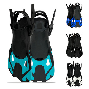 Palmes de plongée courtes en silicone professionnelles pour adultes - Palmes d'entraînement durables antidérapantes, couleur personnalisée, 2 pièces - Product Image 1