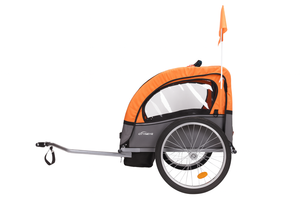 Rimorchio per Bicicletta per Bambini, Pieghevole in Ferro, Regolabile, Montaggio <span class=keywords><strong>Posteriore</strong></span>, Capacità di Carico 70kg, Doppi Freni a Disco - Product Image 4