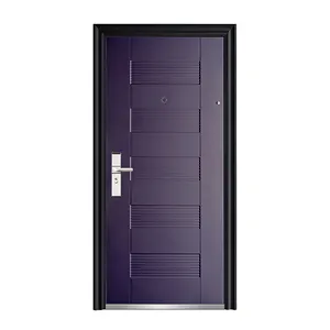 사용자 정의 좋은 가격 금속 문 강철 보안 실 문 입구 현대적인 유형 외부 문