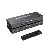 Commutateur KVM HDMI SYONG 8 ports, 4K60Hz 8 entrées 1 sortie, pour 8 ordinateurs partageant 1 moniteur HD et 4 périphériques USB