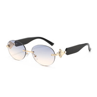 Lunettes de soleil unisexes à clipser sur le nez, sans monture, légères, UV400, verres colorés, Matrix Morpheus Mini, sans cadre, vintage, PC