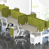 Panneaux acoustiques en feutre PET au design moderne et écologique Séparateur de bureau Étagère Diviseur de bureau Supports d'écran Écran acoustique de bureau