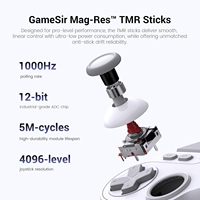 Manette de jeu GameSir Tarantula Pro Steam avec joystick à effet Hall TMR, taux de polling de 1000 Hz, manette de jeu filaire