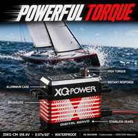 Servomoteur pour bateau RC XQ-S8335DW 35kg Étanche IP67 Sans balais Haute vitesse Engrenage en acier inoxydable 6V-8.4V