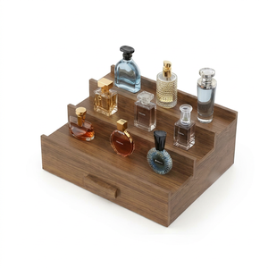 Wooden 3 Tier Storage <b>Tray</b> Rectangular Minimalist Design For <b>Perfume</b> Bottles Bedroom Neatening Organizer Standing Type - Product Image 1