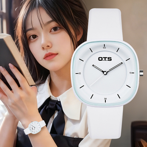 Reloj de Cuarzo Creativo, Artístico, Hermoso, Económico, al por Mayor, para <span class=keywords><strong>Mujer</strong></span>, con Caja Cuadrada, Estilo Ejecutivo, Deportivo, Casual, Minimalista - Product Image 3