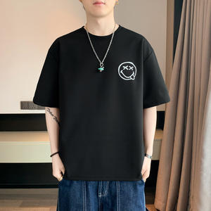 लघु आस्तीन शीर्ष कैजुअल स्पोर्टी डिजाइन आरामदायक फिट उदार कट आराम एथलेटिक शैली प्लस आकार पुरुषों टी-शर्ट - Product Image 2