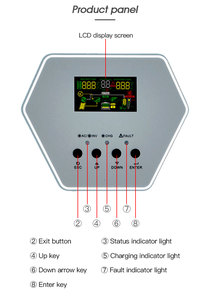 Inverter pintar hibrida, dengan pengontrol daya <span class=keywords><strong>Mppt</strong></span> 3,6 kW 5,5 kW 6,2 kW 24VDC 48VDC, Inverter tenaga surya Off Grid - Product Image 5