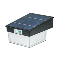 Applique Murale Solaire Moderne Minimaliste Étanche Ronde Carrée en ABS Acrylique, Lumière LED Solaire Extérieure pour Jardin