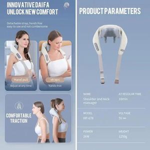 Masajeador de Cuello y Hombros TAHATH de Grado de Exportación, Manos Libres, 4D Shiatsu, Sistema de Calentamiento Inalámbrico - Product Image 6