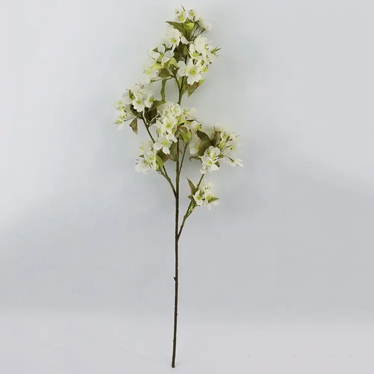 Simulation 90cm Pear blossom white artificial snow pear flower For Home Decor Wedding Plants Elegant Retro Office decorate