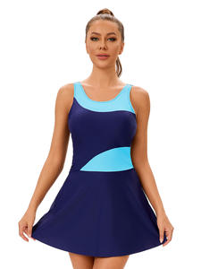 Traje de baño deportivo de una pieza con estilo para mujer europea americana, ropa de playa con estampado de patrón sólido Sexy, diseño de espalda recortada transpirable - Product Image 3