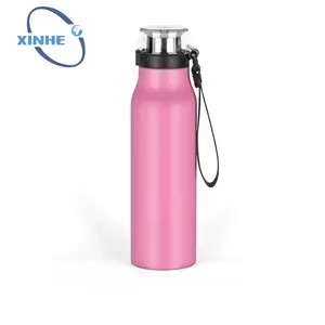 Custom Logo Sport Gym Double Wall Stainless Steel Vacuum Insulated Water Bottle Thermal Drink Bottle With Handle