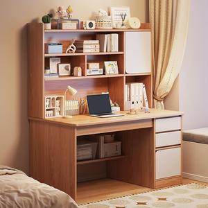 <span class=keywords><strong>Scrivania</strong></span> multifunzionale in legno massello con libreria <span class=keywords><strong>e</strong></span> cassetto stabile per risparmiare spazio per lo studio della casa <span class=keywords><strong>e</strong></span> l'uso del <span class=keywords><strong>Computer</strong></span> - Product Image 2