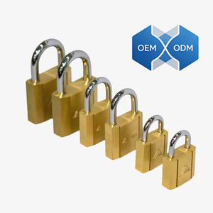 Cadenas antivol universel en laiton étanche à double levier avec logo personnalisé pour un accessoire de voyage pratique - Product Image 1