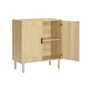 DB Armoires de rangement de cuisine avec portes décoratives en rotin Armoires à vin pour salles à manger Couloirs Salon Console Armoire - Product Image 5