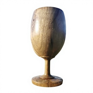 AZ ENTERPRISES - Juego de 2 Copas de Vino de Madera Ecológicas Hechas a Mano, Modelo AZE-WG035, Capacidad de 250 ml, Diseño Moderno para Cócteles y Fiestas - Product Image 4