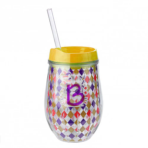 <span class=keywords><strong>DEHP</strong></span>-vasos de plástico con pajita transparente para beber, vasos acrílicos de doble pared, botella de agua de plástico - Product Image 6