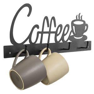 Soporte de Pared para Tazas de Café de Metal, Portavasos con Letrero de Café, Colgador de Tazas de Té para Bar, Organizador de Cocina, Exhibición - Product Image 3