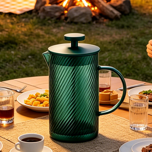 <span class=keywords><strong>Cafetière</strong></span> à piston manuelle créative personnalisée <span class=keywords><strong>avec</strong></span> couvercle en bambou et <span class=keywords><strong>filtre</strong></span> en acier inoxydable 304, <span class=keywords><strong>cafetière</strong></span> en verre - Product Image 2