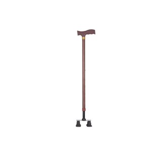 Bâton de marche à quatre pieds en alliage d'aluminium Hengheyue, hauteur réglable, antidérapant, pour personnes âgées - Product Image 3