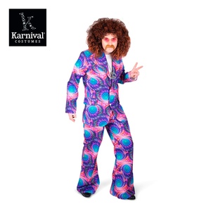 ODM Hombres Venta caliente 70s Tema Hippie Fiesta Disco Disfraz Personalizado <span class=keywords><strong>Woodstock</strong></span> 1960s Gear Boho Traje Conjunto Pantalones Venta al por mayor - Product Image 2