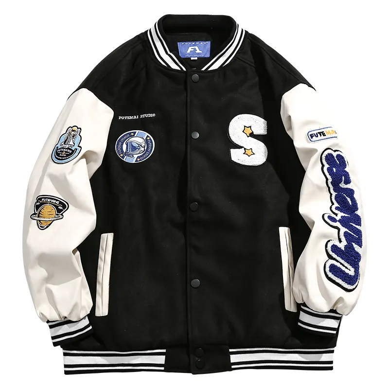 2022 hot sale American trendy brand baseball uniform cotton padded jacket men's winter loose tooling jacket unisex jacket