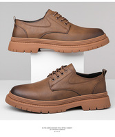 Scarpe Derby alla Moda per Uomo - Suola Spessa Dentellata con Lacci - Scarpe Casual Antiscivolo