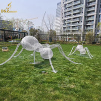 Grande statue d'animal en métal de jardin Sculpture de fourmi en acier inoxydable
