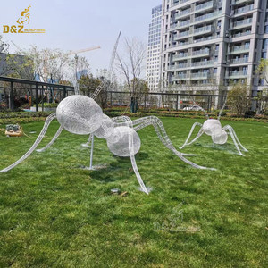 Scultura di formica in acciaio inossidabile grande statua animale in metallo da giardino - Product Image 6