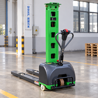 Chariot élévateur électrique autoporteur à batterie lithium, transpalette compact pour les opérations en entrepôt en espaces restreints