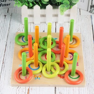 Gioco Educativo in Legno per Bambini con Anelli da Lancio, OEM ODM all'Ingrosso, Economico e di Alta Qualità, Migliora la Destrezza Manuale e l'Acuità Visiva, Ecologico - Product Image 2