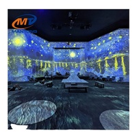 Restaurant Hôtel Salle À Manger Expérience Systèmes De Projecteur De Sol Interactifs 360 Mur Immersive Mapping Projection