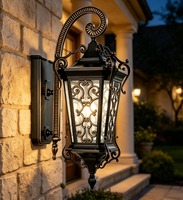 Applique murale d'hôtel de style européen antique, étanche, en aluminium, avec LED et garantie de 5 ans pour l'extérieur de la villa et le jardin