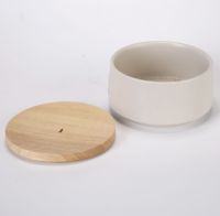 Couvercles en bois ronds personnalisés en bois d'acacia et de caoutchouc, couleur naturelle, vernis, de qualité alimentaire